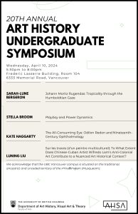 20th Annual Art History Undergraduate Symposium poster